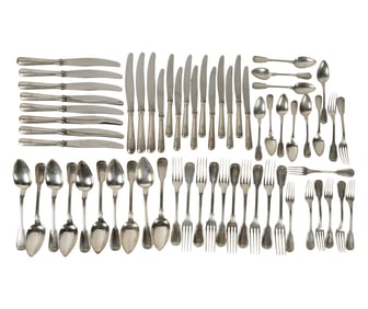 A German .800 Silver Flatware Service