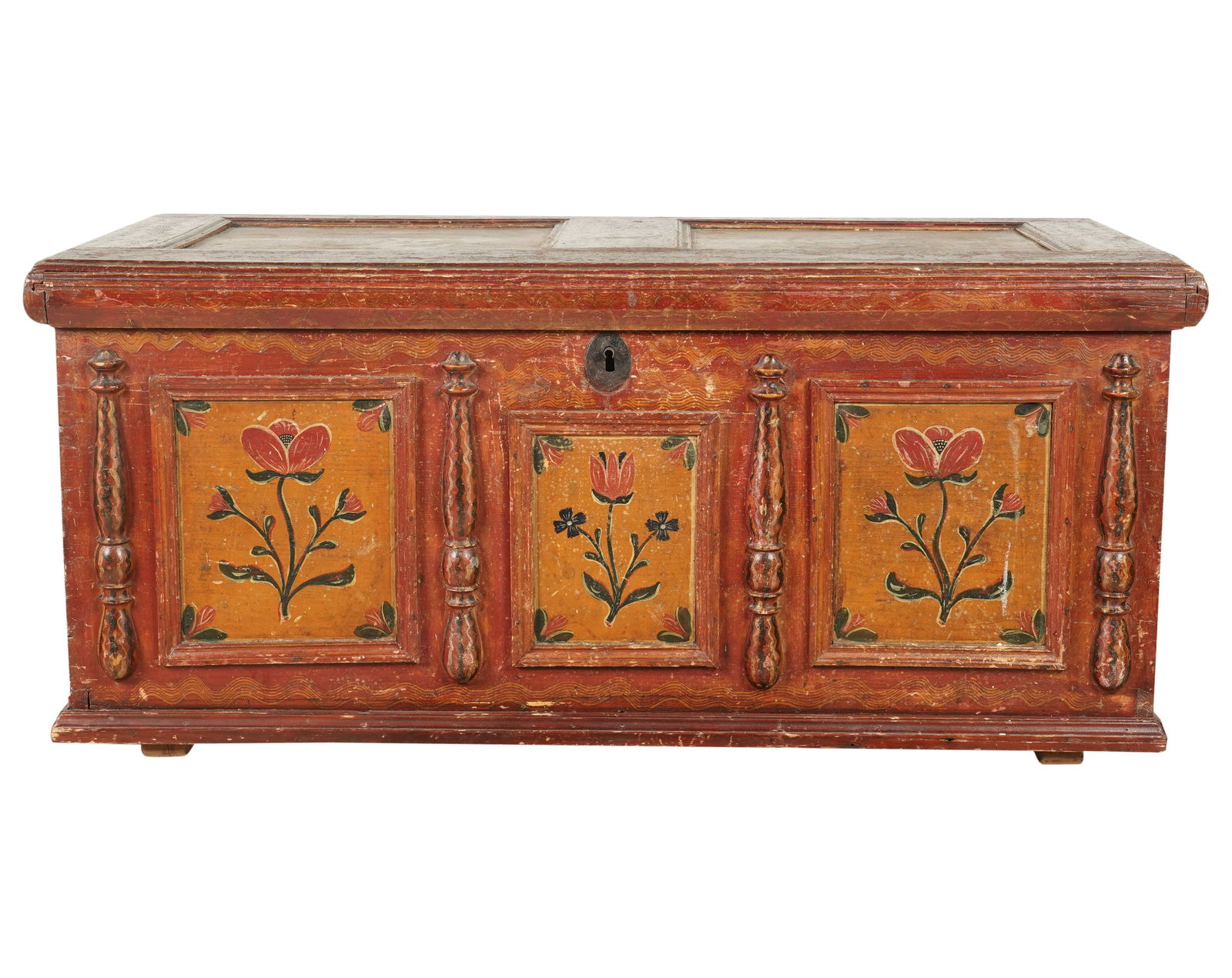 A Painted Wood Blanket Chest (1 of 10)