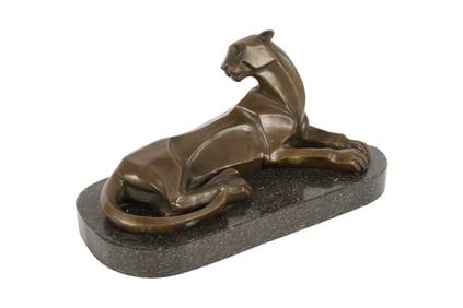 A Bronze Figure of a Recumbent Lion