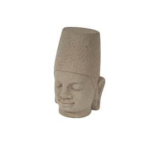 A Stone Head of a Southeast Asian Deity