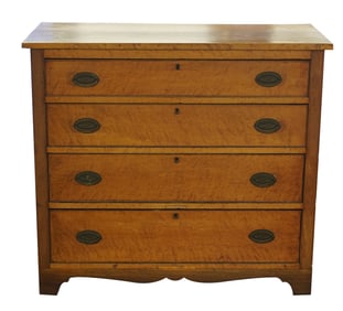 An Antique American Maple Chest of Drawers