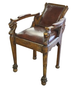 An Antique Carved Fruitwood Armchair