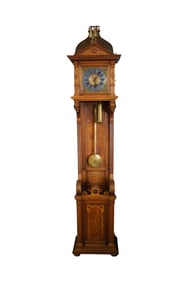 A German Carved Walnut Long Case Clock