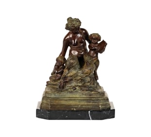 A Continental Bronze Figural Group