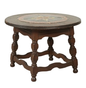 A Monterey-Style Tile- Inset End Table