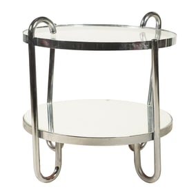 An Art Deco-Style Tiered Round End Table