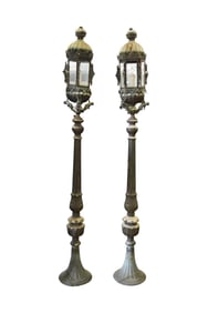 Two Antique Street Light Lanterns
