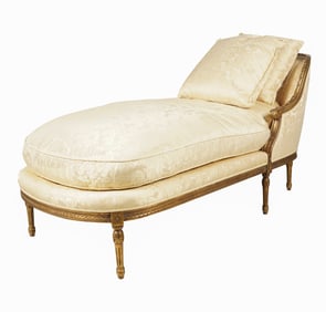 A Giltwood Chaise Lounge