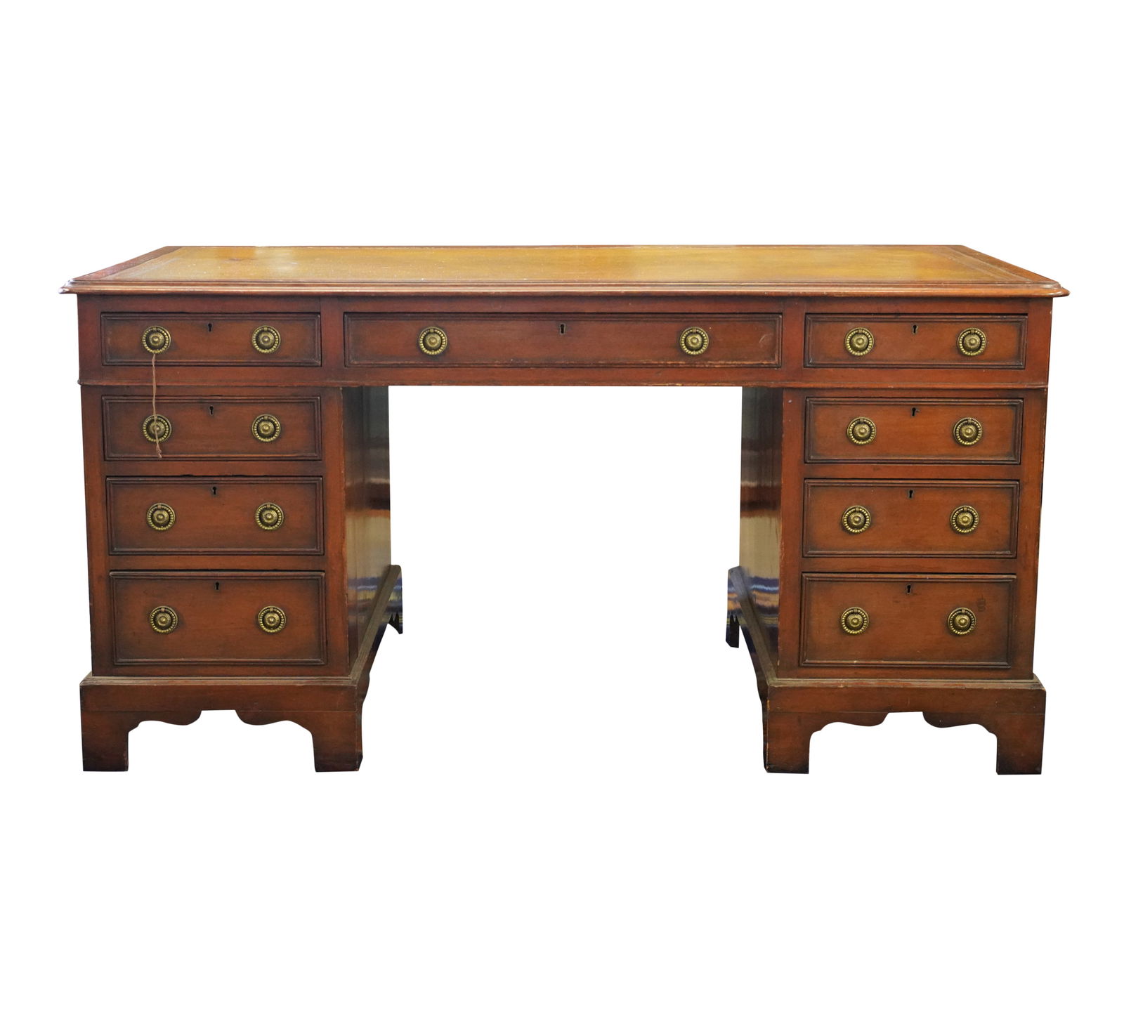 An English Mahogany Pedestal Desk (1 of 13)