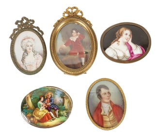 A Group of Portrait Miniatures