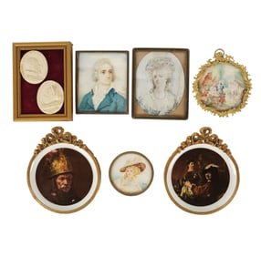 A Group of Portrait Miniatures