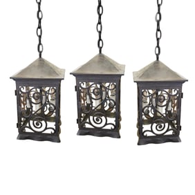 Three Wrought Iron Lanterns