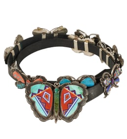 A South-West Sterling and Enamel Butterfly Belt