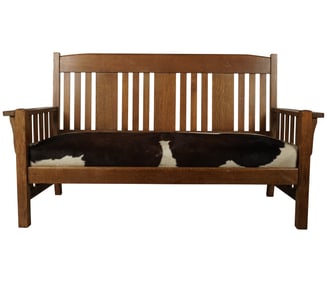 `An Arts and Crafts Oak Settle