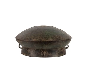 A Primitive-Style Bronze Pot