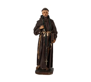A Carved and Painted Santo Figure