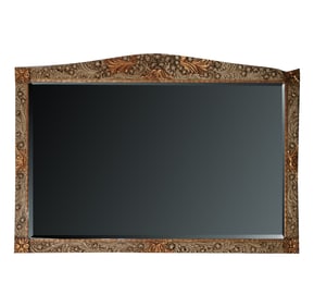 A Large Carved Wood Wall Mirror