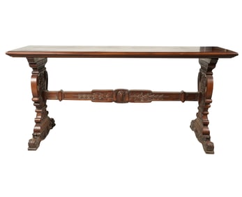 A Renaissance Revival-Style Trestle Table