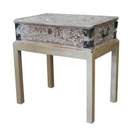 A Carved Oak Bible Box