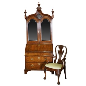 A Baker Stately Homes Collection Secretary and Armchair