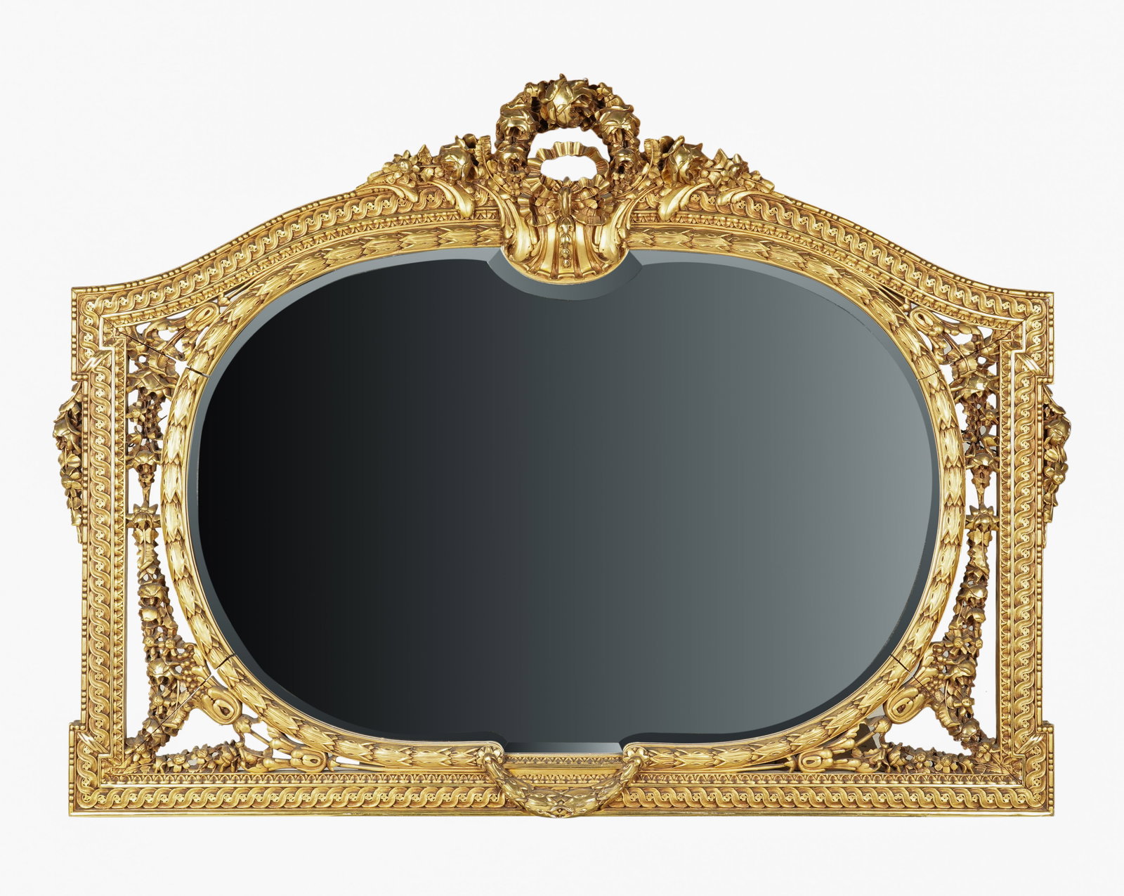 A Continental Baroque-Style Carved Giltwood Mirror: 20th century46 x 62 in. (116.8 x 157.5 cm.)Notes: This item does not qualify for in-house shipping. Please see our preferred shippers' list for quotes or arrange for local pickup. https://www.abell.co