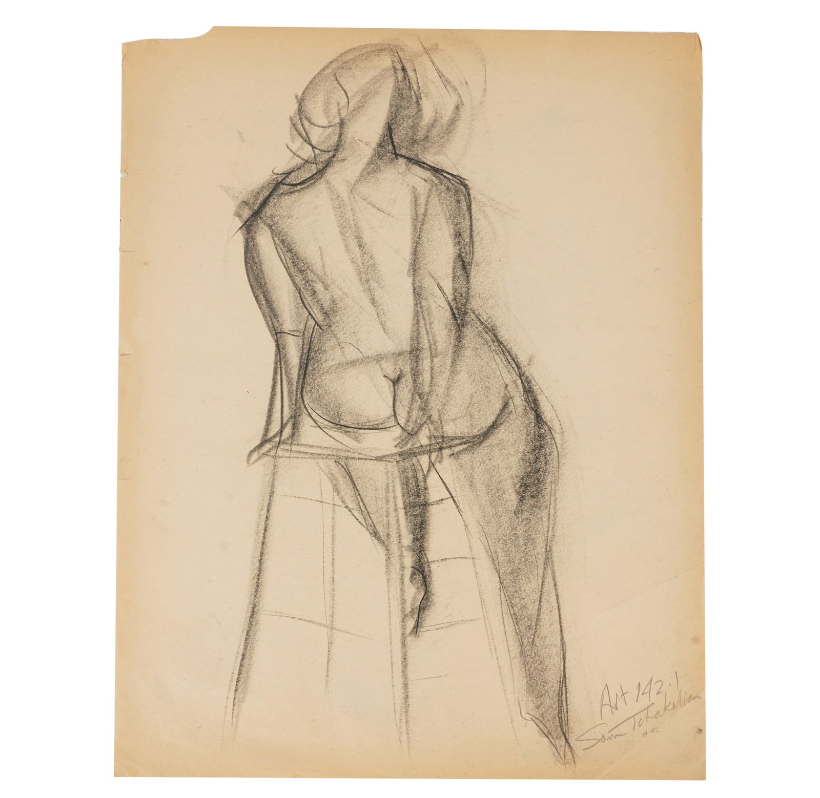 Sam Tchakalian, 1929-2004, Seated Female Nude
