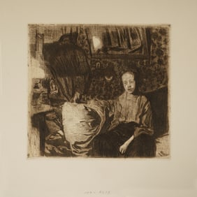 After Kathe Kollwitz, 1867-1945, Two Works (Riot and Young Couple)