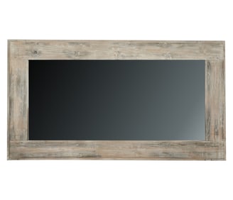A Large Rustic Wood Mirror
