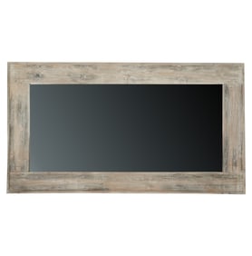 A Large Rustic Wood Mirror