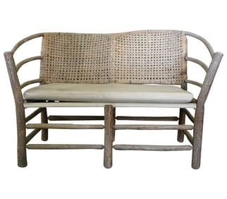 A Rustic Wood Bench