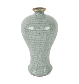 A Chinese Celadon Crackleware Vase