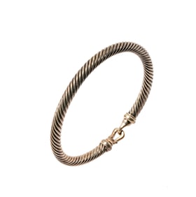David Yurman Sterling Silver and Diamond Bracelet