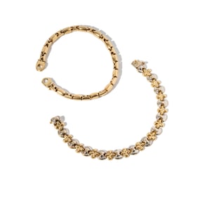 Two 14 Karat Gold Bracelets