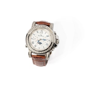 Lucien Piccard Stainless Steel and Diamond Watch