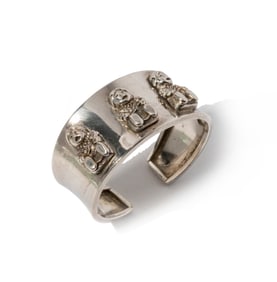 Sterling Silver Figural Cuff
