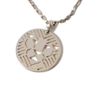 Bulgari ?Enigma? Sterling Silver Lion Pendant Necklace