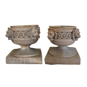 A Pair of Neoclassical-Style Cast Stone Planters
