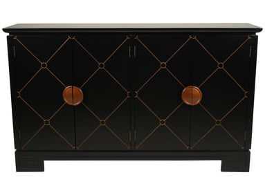 An Ebonized and Gilt Cabinet