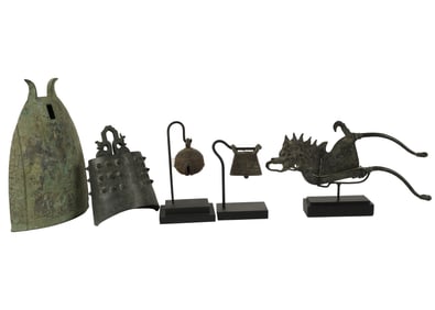 A Group of Asian Bronze Bells