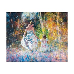 Robert Hagan, Australian B. 1947, Untitled (Two Figures in Field)