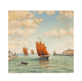 William Alexander Coulter, 1849-1936, Harbor Scene