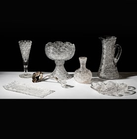 A Group of Cut Crystal Table Articles