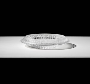 A Lalique Marguerites Molded Glass Center Bowl
