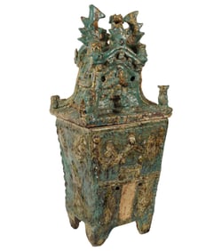 An Asian Glazed Ceramic Covered Vessel
