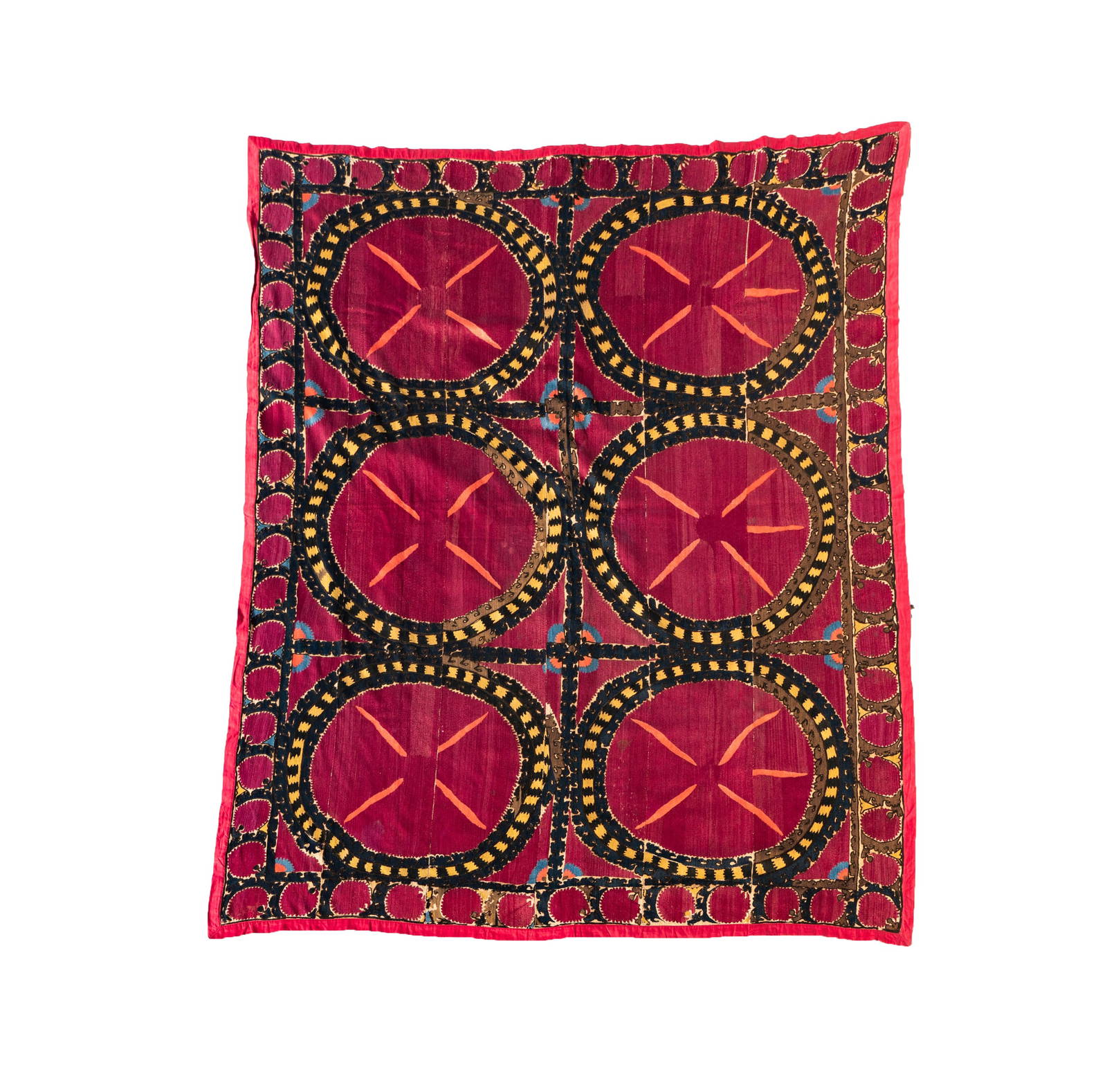 A Turkish Handmade Medallion Textile 6'9\" x 8'2\"