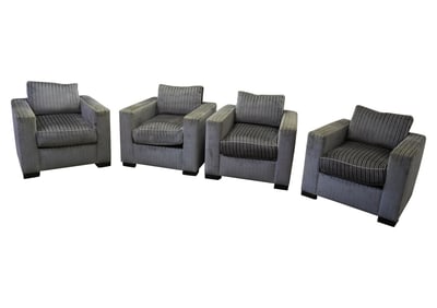 Four Dessin Fournir Club Chairs