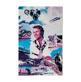 An Evil Knievel Signed Poster