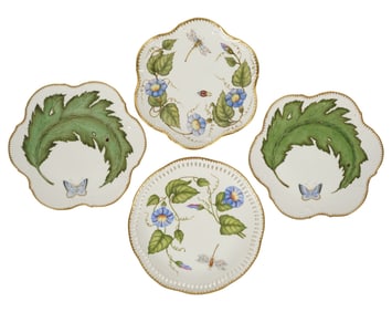 Four Anna Weatherley Porcelain Plates