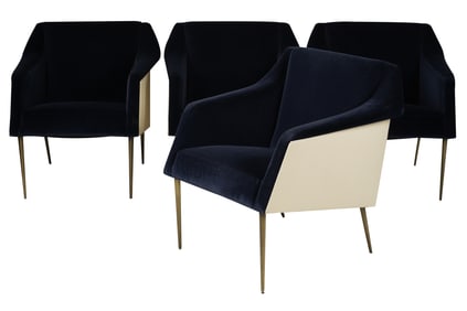 A Set of Four Modernist Armchairs