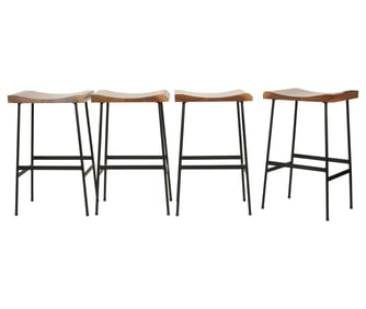 A Set of Four Thomas Shayes Barstools